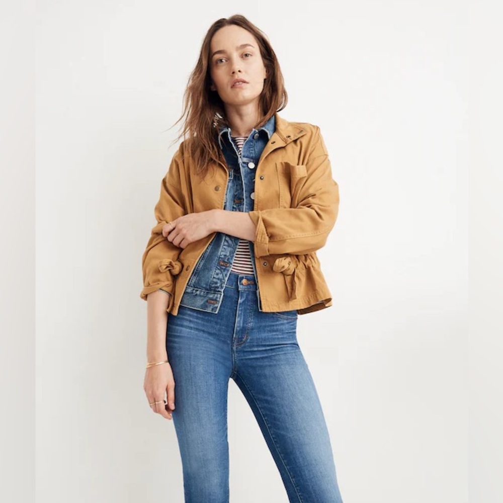 Madewell Southlake Military Jacket in the color Dark Sahara,Small
